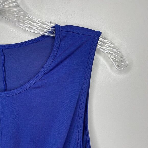 FABLETICS Womens Cobalt Blue Powertouch Crop Tank Top Small S Front-Twist - Picture 2 of 6